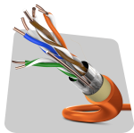 کابل شبکه ضد حریق CAT6 SFTP LSZH Fire Resistant - کابل شبکه نارنجی