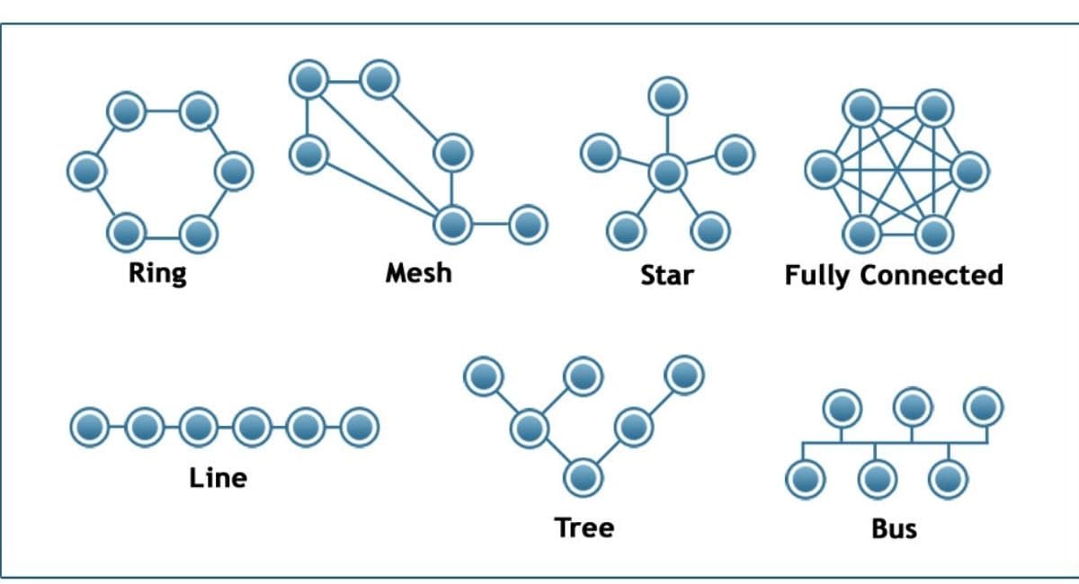 انواع مختلف توپولوژی شبکه